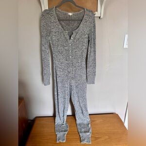 Garage Light Gray Knit Jumpsuit